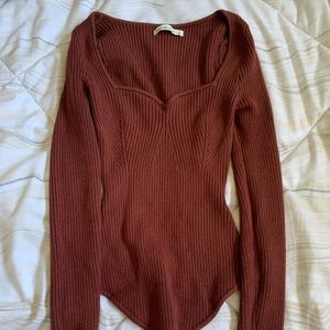 Sweetheart knit bodysuit